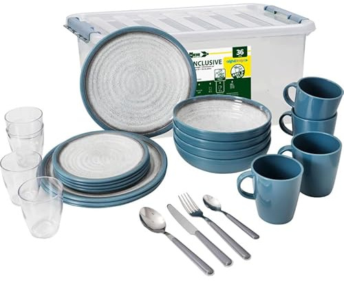 Brunner Gmbh 0830154N.C5T Van Well, Set di Stoviglie in Melamina, 36 Pezzi