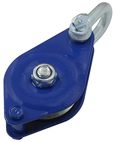 Umlenkrollen Einzelflaschenzug Stahlseil Edelstahl Heberolle - U FöRmiger LäUfer Gerichtete Riemenscheibe Geeignet Fabriken Minen Landwirtschaft Energiebau Docklager Frachtheben Blau Tragkraft 300kg