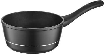 FLORINA Aluminium Stieltopf (1,5 l) 18 cm I Kasserolle DELUX I Antihaftbeschichtet I Anti-Kratz Pfanne mit Induktionsboden I Kleiner Milchtopf mit hohem Rand I Für alle Herdarten & Induktion