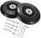 QUARKZMAN Kofferrollen Ersatz 80 x 24 mm/3,4 x 0,9 Gummi Schwenkrollen mit Kugellager Reparaturset für Koffer Inline Outdoor Skate, Schwarz 2er Set