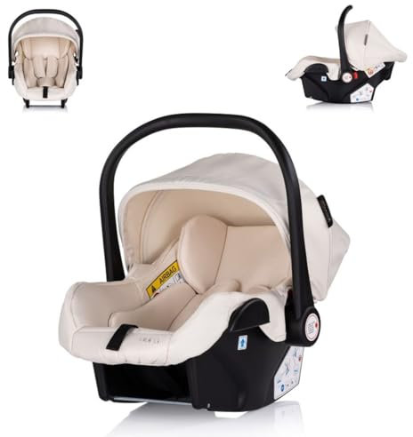 Chipolino Babyschale i-Size Aura (40-85cm) Gruppe 0+, Griff verstellbar, Gurt, Farbe:creme
