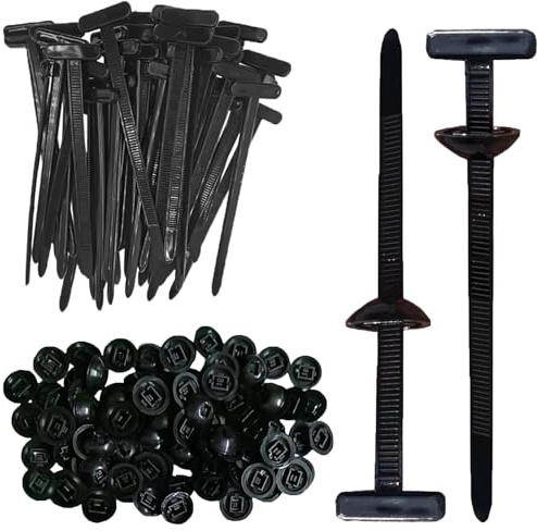 100pcs Cable Tie Buckle, Heavy Duty Zip Ties with Self-Locking Design, Universal Cable Tie Holder for Car Repairs, DIY Projects, Cable Management, Gardening Tool Bundling