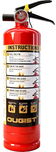 Ougist Home Fire Extinguisher, 2.5 lb ABC Dry Chemical 1-A:10-B:C, 1 Pack