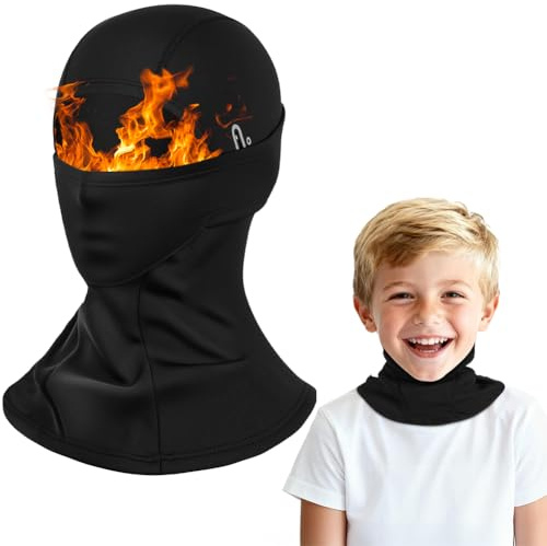 AOOSA Cagoule pour Enfants, Cagoule d'hiver Thermique pour Garçons & Filles, Multifonction Coupe-Vent Masque de Ski avec Cache-Cou, Respirante Balaclava pour Ski Cyclisme Snowboard Randonnée Pêche
