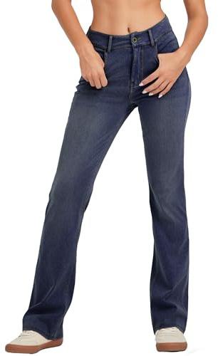 LaiEr Jeans de Yoga pour Femme à Haute Élasticité,Coupe Skinny Gainante,Design avec Poche à Fermeture éclair,Doux et Confortable,Pantalon Légèrement Évasé,Décontracté et Polyvalent
