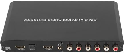 YUEHISY EARC/ARC Optisk Till HD & 3,5 Mm Ljudextraktor, 24bit/192KHz, Dolby Digital Plus/DTS-HD/TrueHD, CEC-volym