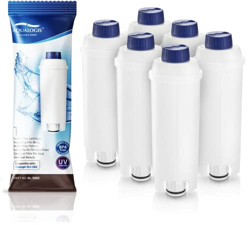 6X Aqualogis AL-S002 Compatible with DLS C002 SER3017 DeLonghi Water Filter Softener