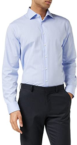 Chemise business homme Seidensticker - coupe ajustée - sans repassage - col Kent - manches longues - 100 % coton