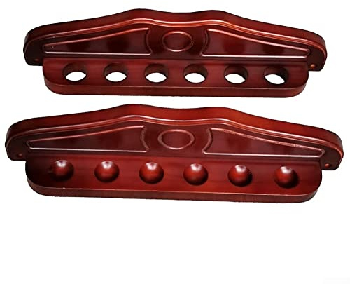 Lot de 2 supports de queue de billard en bois pour 6 queues de billard - Support mural pour barres de billard