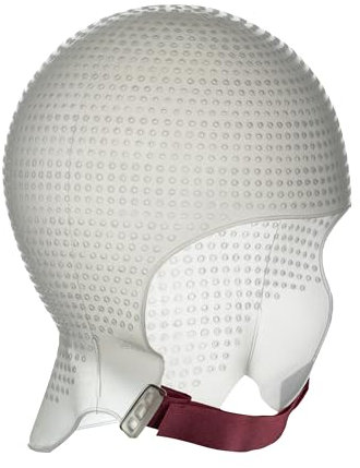 DOMPEL Sparta - Cuffia per capelli in silicone 2,4 K, colore bianco, con stoppini perfetti, 2400 fori posizionati strategicamente | Design curvo per una vestibilità perfetta | riutilizzabile