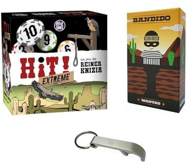 Blumie Shop - Hit Xtrm + Bandido: Kartenspiel, Französische Version, 6-96 Jahre, 1-5 Spieler, Modern, Unisex, 11x11 cm, 1 Stück