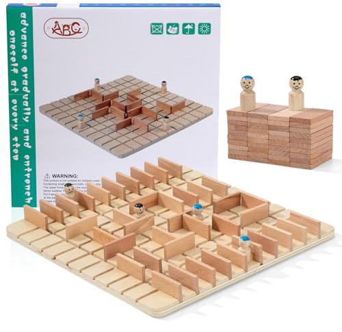 Juego de Estrategia en Madera para 2-4 Jugadores- Objetivo: Llegar Primero Al Campo Adversario - Efuerza Lazos Familiares Divertido Sin Pantalla Juego Ideal para Educación