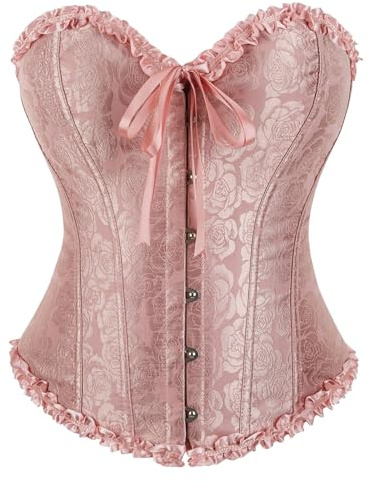 NaLatia Corset Femme Bustiers 2024 Vintage Embroidered Bustier Chic et Elegant Pirate Corset Princesse Sexy Femme Deguisement Grande Taille