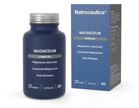 Natroceutics Magnesium Glycinate Complex Supplement| 60 Vegan Capsules| Liposomal Magnesium| Dual Release