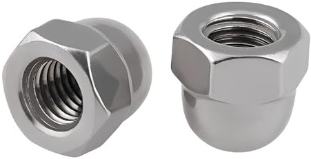 GZSYWZ 20 Pièces Ecrou Borgne Hexagonaux - Hexagonal Écrous Borgnes en Acier Inoxydable A2 Cache ecrou pour Vis Boulons Filetés & Tiges Filetées Cache-écrous M4 (4mm)