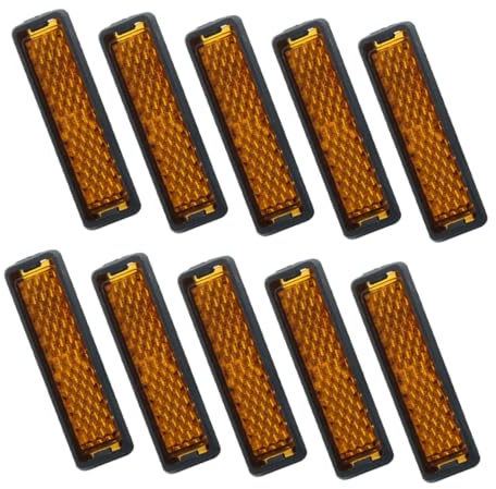 KOMBIUDA 10 pièces Lot de Réflecteurs Pédales Vélo Accessoire Sécurité Nuit Avertissement Visibilité Maximale Résistant Aux Intempéries Installation Facile