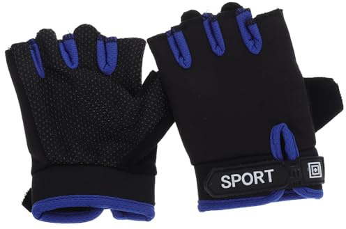 OHPHCALL Guantes de Ciclismo para Niñas, Dedo Corto, Antideslizantes y Transpirables, de Nylon, Ideales para Deportes y Patinaje en Línea