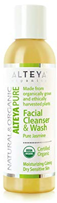 Alteya Organic Facial Cleanser & Wash 150ml - Pure Jasmine - USDA Certified Organic 100% Biodegradable Soap - Natural Vegan Purifying Liquid Face Cleanser - for Dry Sensitive Skin