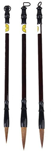 LUOEM Wolf Haar Chinesische Kalligrafie Pinsel 3 Stück