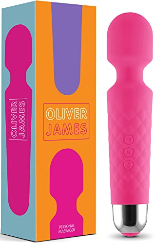 Vibrator für Frauen - Leises und Starkes Massagegerät + Akku - Sexspielzeug mit 20 Vibrationsmuster und 8 Geschwindigkeitsstufen - Kabelloser Dildo für Klitoris, G Spot - Oliver James (Rosa)