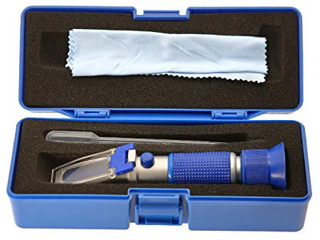 AMTAST Handheld DEF AdBlue Refraktometer Tester für Harnstoff-Konzentration in Diesel-Abgasflüssigkeit Wässrige Harnstoff-Lösung mit ATC Automatische Temperaturkompensation Messbereich 0-40% (Kupfer)