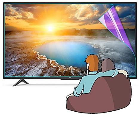 KELUNIS Film Antiriflesso per La TV, Anti Luce Blu Protezione per Schermo TV Allevia L'affaticamento degli Occhi per Display LCD, LED, 4K OLED E QLED HDTV,55 (1221 * 689)