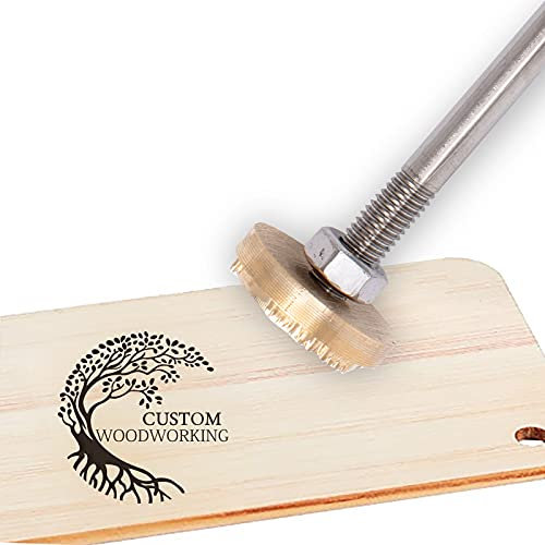 CREATPLANET Custom Wood Branding Iron 3cm Leder Branding Iron Stamp Custom Logo Heat BBQ Stamp Mit Messingkopf Und Holzgriff Zum Backen Holzbearbeitung Handgefertigter Design - Entwined Tree #3