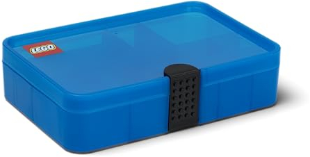 Room Copenhagen LEGO Sorting Box - Organizing Minifigures, Vehicles, and Elements - Safe Plastic Material, Portable, Customizable, Toy Storage, Transparent Blue