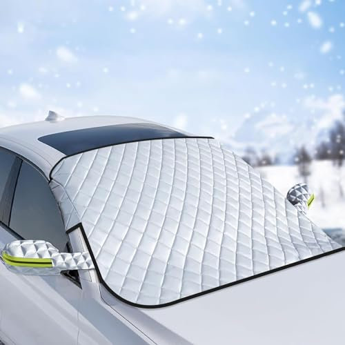 Windscreen Covers Frost, Car Windscreen Cover for Winter, Car Screen Cover Winter Thicken, Car Frost Windscreen Cover for Snow Ice Frost Sun UV Protection, Perfect for Cars and SUVs (63'' x 51'')