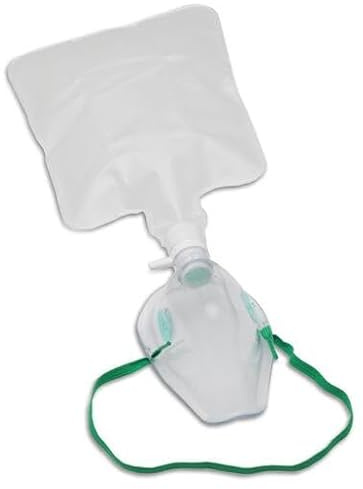Generic Sauerstoffmaske für Erwachsene, ohne Rückatmung, mit Schlauch und Tasche