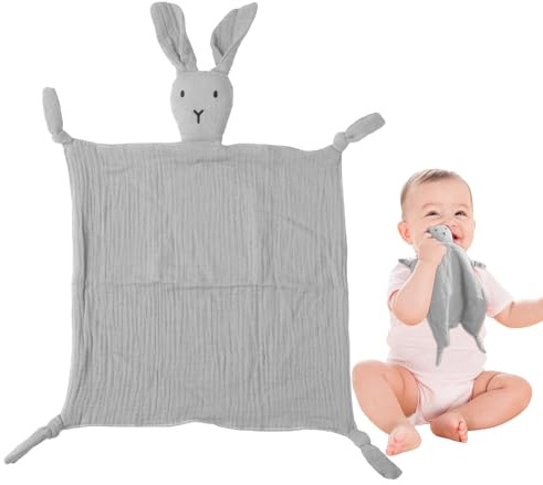 ORUZA Baby Comforters Rabbit Blanket for Infant Toddler Newborn Boys and Girls (Grey)