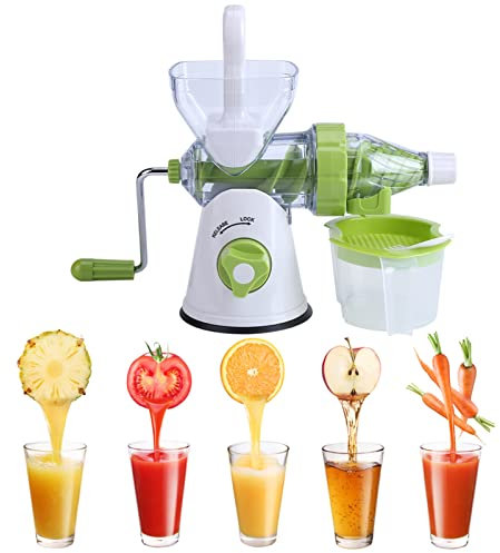 Manual Fruits Vegetable Juicer, Manual Juicer Squeezer for Orange Machine Kitchen Fresh Juice Extractor for Celery, Wheatgrass, Spinach