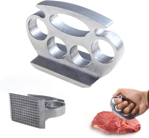 Fleischklopferhammer, Metall Fleischklopfer, Kleiner Handfleischhammer, Tragbares Schnitzelklopfer, Fleischhammer, Meat Tenderizer für Steak Schnitzel Koteletts Schwein Huhn
