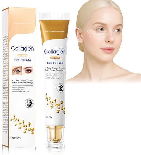 Crema per gli occhi anti-invecchiamento, contro le rughe, crema per gli occhi al collagene per mitigare le rughe, idratante, anti-invecchiamento, 20 g