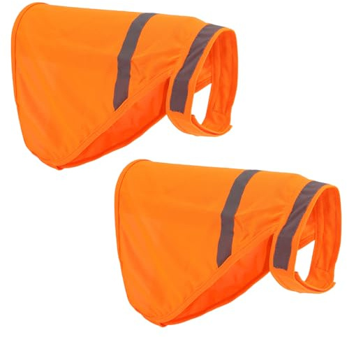 2uds Chaleco Reflectante para Perros, Talla Grande Chalecos Seguridad Perros Alta Visibilidad Color Naranja Brillante Ideales para Entrenamiento al Aire Libre Jogging y Caza