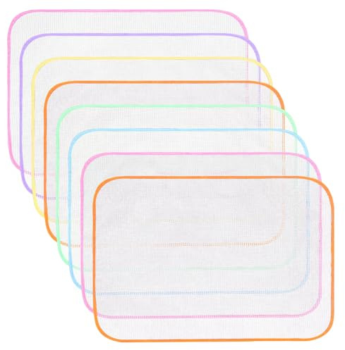 8 Stück Bügeltuch für Tisch Dampfbügeleisen, Netzgewebe Bügelmatte, Langlebige Bügelunterlage für Tisch zum Schutz von Seide, Kleidung und Anderen Empfindlichen Stoffen (Zufällige Farblieferung）