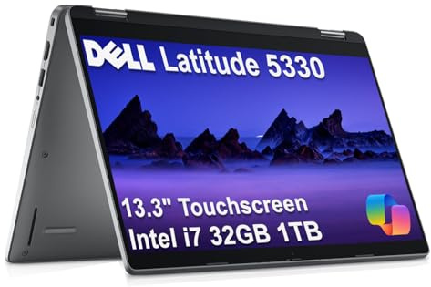 Dell Latitude 5000 13.3 2-in-1 Business Laptop (FHD Touchscreen, Intel 10-Core i7-1265U vPro, 32GB RAM, 1TB SSD), 2x Thunderbolt 4, Backlit, Fingerprint, Webcam, Wi-Fi 6E, Win 11 Pro w/AI Copilot