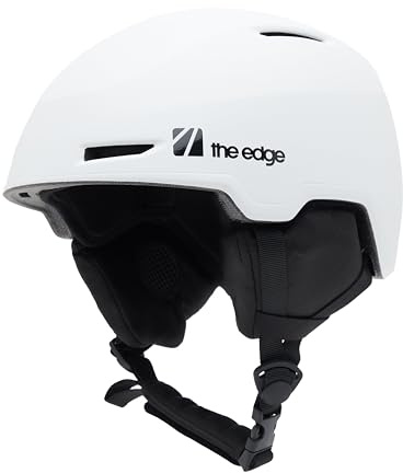 The Edge Yukio Adult Snow Helmet with Removable Comfort Liner, Fleece Ear Pads, Mesh-Screened Vents, Adjustable Fit, for Skiing and Snowboarding