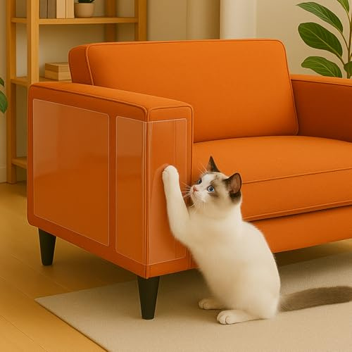 Cat Scratch Protector 11.8 x 118 Couch Protectors from Cat Scratching Transparent Anti Scratch Furniture Protector Resistant Cat Scratch Deterrent Sticky Paws Tape for Carpet, Sofa, Couch, Door