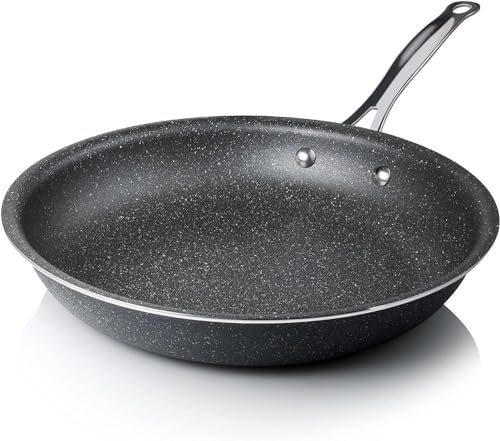 Granitestone 10 Non-Stick Frying Pan with Mineral/Diamond Coating for Long long-lasting nonstick Frying, Skillet for Cooking with Stay Cool Handles, Oven/Dishwasher Safe, Non-Toxic