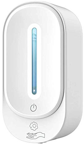HAYAN - Dispenser automatico per disinfettante a parete, in schiuma, spray, gel, 350 ml, funzionamento a batteria, per casa e pubblica, colore: bianco, spray