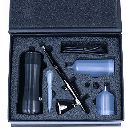 ANCLLO Airbrush-kit bärbar handhållen trådlös airbrush-pistol för smink tårta dekoration modell färgläggning manikyr tatuering konst ritning