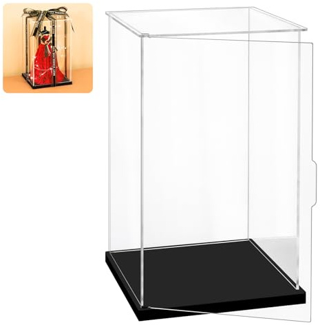 Huijintao Vitrinas expositoras, Vitrinas para Colecciones, Caja Metacrilato Transparente, Vitrina Metacrilato, Urna Metacrilato Expositor Vitrina para Colecciones, Miniaturas, Figuritas (15x15x25 cm)