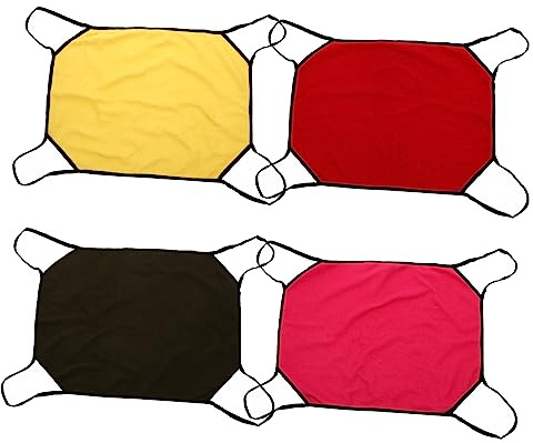 HAPINARY 4 Piezas Hamaca para Gatos algodón Columpio Hamaca para Mascotas Hamaca Colgante Gatito pequeña Hamaca para Mascotas Opcional Suministros para Gatos Cama para Mascotas botón