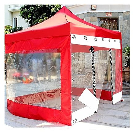 Tarpaulin Side Panels，Zipper door transparent tarpaulin，with Eyelet Waterproof PVC Soft Glass，0.5mm Two-color splicing，for Greenhouses, Patio, Garages Tent Side Panels ( Size : H2.3xW4.5m/H7.5xW14.7ft