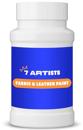 7 Artists Stoffmalfarbe, Lederfarbe 500 ml Weiß | Stoffmalfarben Waschfest | Textilfarbe für Kleidung, Schuhe, Jeans, Taschen | Stofffarben Waschfest | Stofffarbe | Textilfarben Waschmaschinenfest