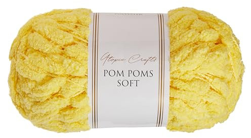 Utopia Crafts Pom Pom Soft Yarn 200g (Lemon)