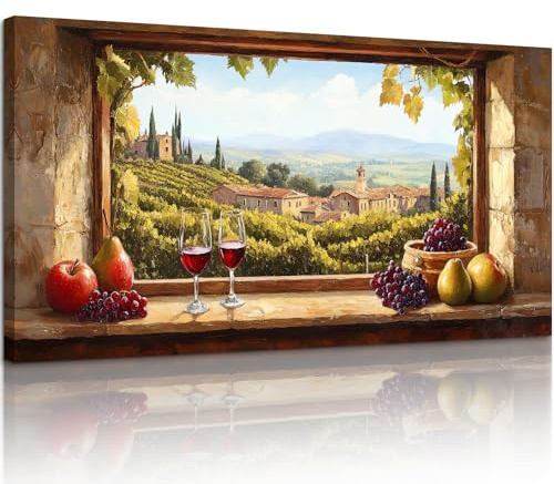MHARTK66 Quadri Moderni Soggiorno Grandi, 50x100 cm Stampe da Parete Paesaggio Rurale, Quadro Camera da Letto Su Tela Decorazioni Parete Sala Da Pranzo Cucina Bagno