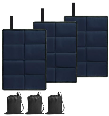 Sitzkissen Outdoor, 3 Stück Thermo Sitzkissen Faltbar(39*29cm/Schwarz)