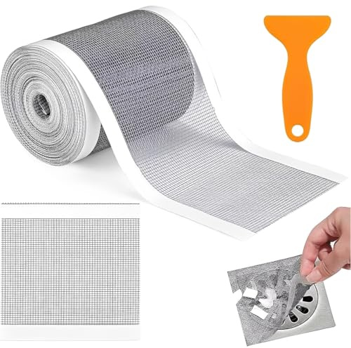 LuLiyLdJ Raccogli Capelli Doccia, Retina per Scarico Doccia Capelli con Spatola di Plastica, Filtro Doccia Capelli, Filtro Capelli Doccia per Bagno Vasca Cucina Doccia